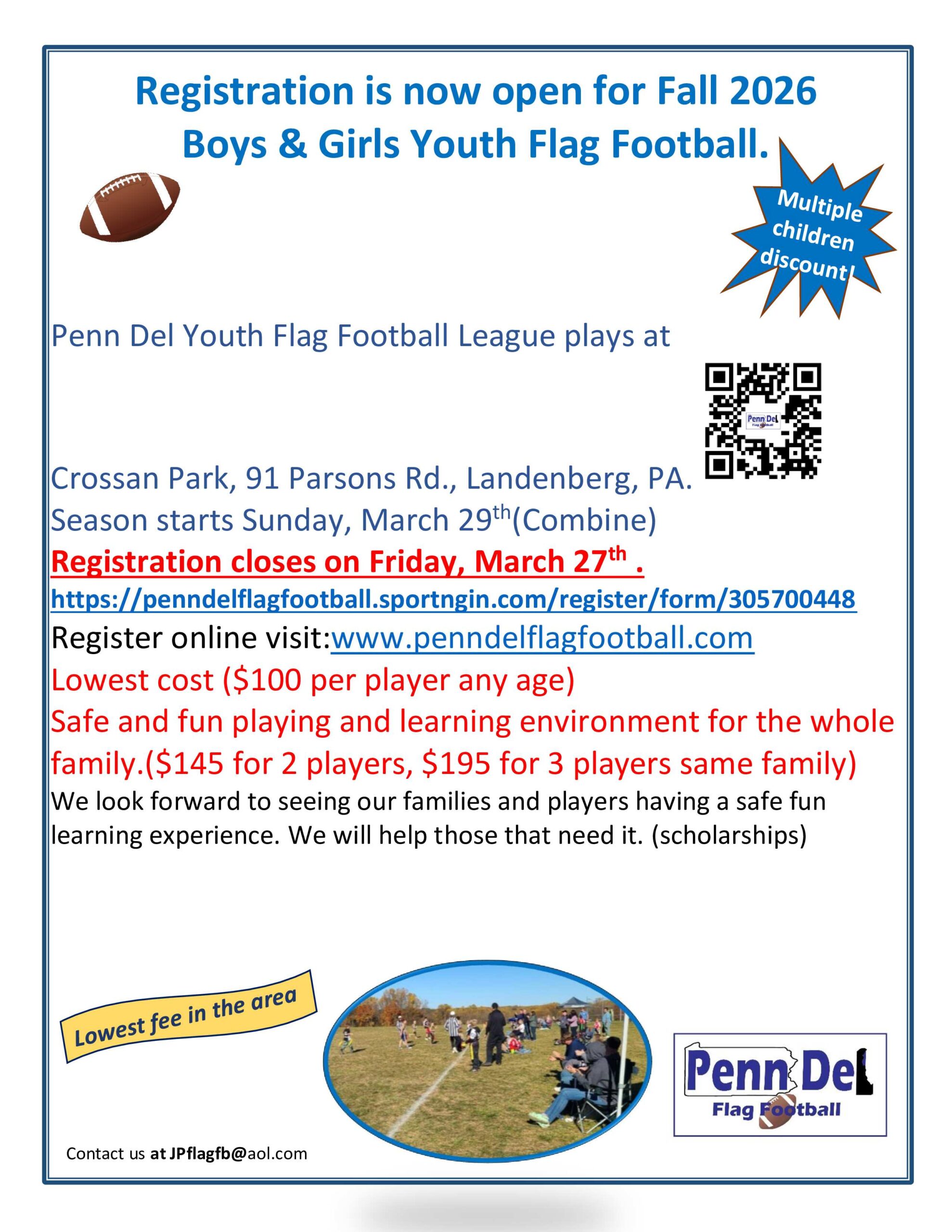 2026 Fall Registration Flyer