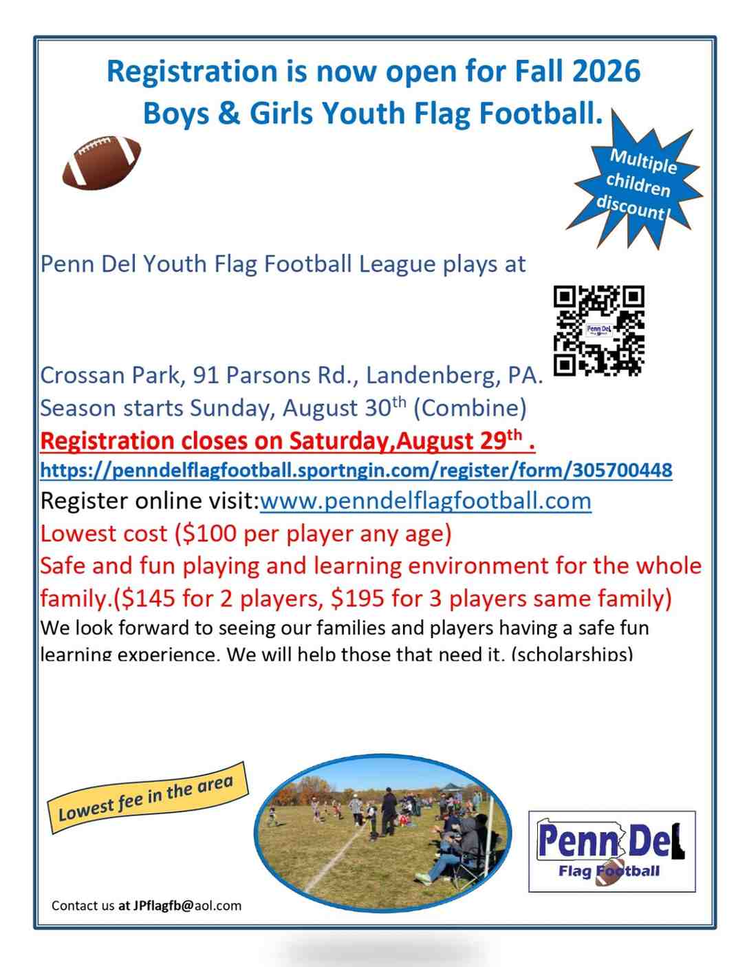 2026 Fall Registration Flyer